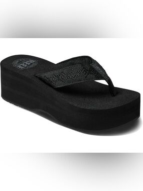 REEF Sandy Hi Women’s Black Platform Sandal
